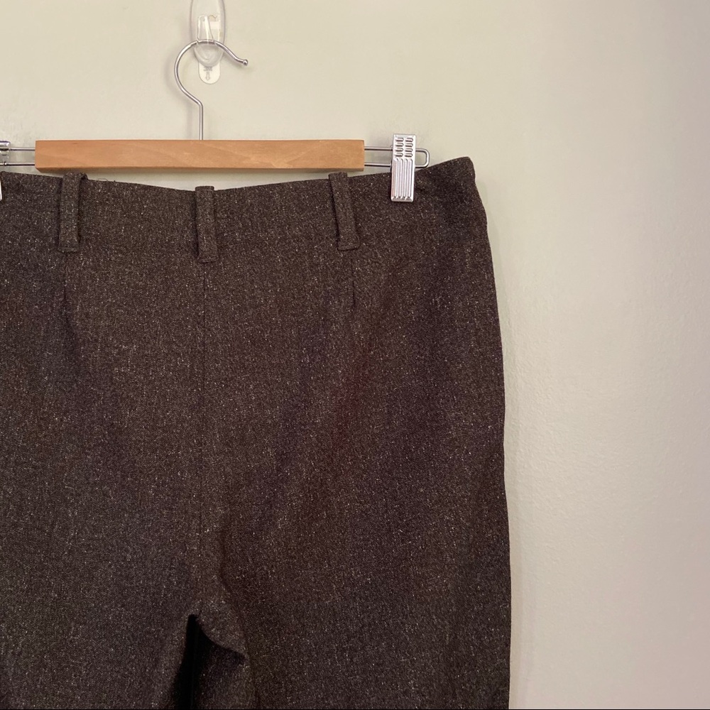 J. Jill Chocolate Brown Tweed Trousers Size 10 - Picture 3 of 7
